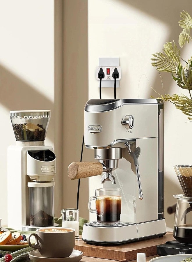 ام كي محول متعدد المنافذ ثنائي الاتجاه MX مع مفتاح رئيسي | مقبسان عالميان | شريط طاقة 6 أمبير للمنزل والمكتب والسفر | لوحة تمديد لمقبس الحائط (أبيض) - Image 4